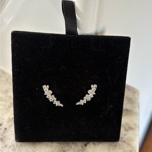 Elegant Silver Crystal Earrings
